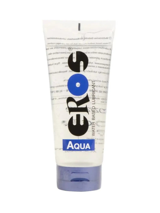 Eros Aqua vesipohjainen liukuvoide 100 ml – hajusteeton, hellävarainen ja helposti puhdistettava vaihtoehto herkälle iholle
