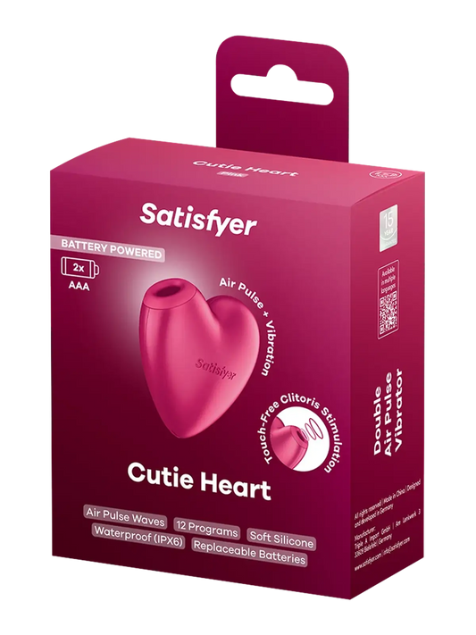 Satisfyer - Paristokäyttöinen sarja - Cutie Heart - Ilmapulssivibraattori - Vaaleanpunainen