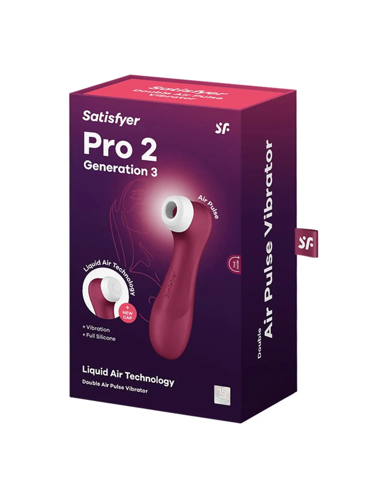 Satisfyer Pro 2 Generation 3 punainen Air Pulse -vibraattori, Liquid Air -teknologia
