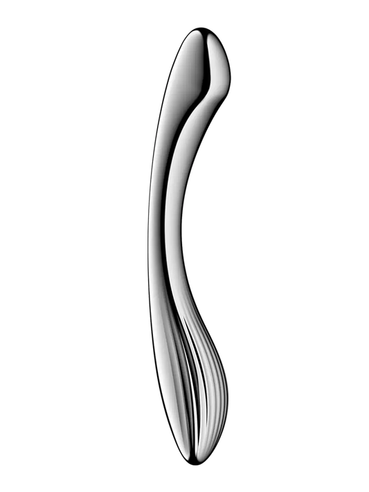 Ruostumattomasta teräksestä valmistettu dildo

Antaudu puhtaan nautinnon lumoukseen

Satisfyer Pure Gravity 1 on elegantti, kaareva dildo, joka on valmistettu kiinteästä ruostumattomasta teräksestä ja suunniteltu kohdennettuun G-pisteen ja klitoriksen stimulaatioon.

Sen ylellinen paino, sileä viimeistely ja aistilliset kaaret kutsuvat sinut kokemaan nautintoa uudella, intensiivisellä tavalla.